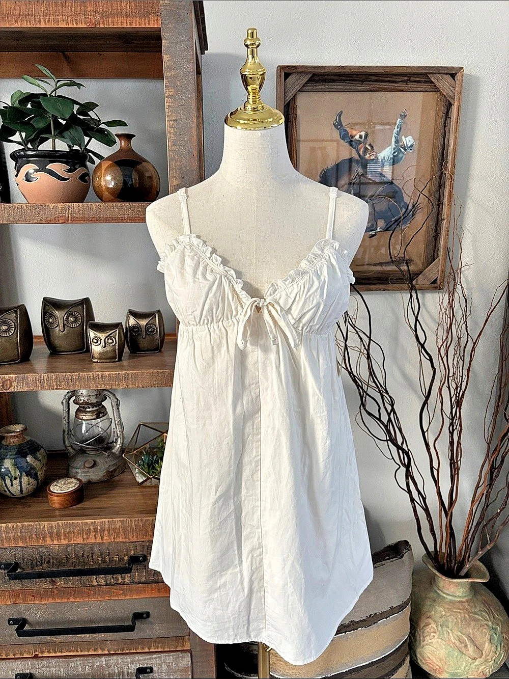 No Boundaries White Babydoll Camisole Size XS NWT